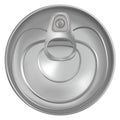 Realistic canned cap. Aluminum tin can top view Royalty Free Stock Photo