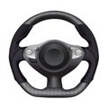 Realistic car steering wheel automobile multi function design sport racing on white background vector