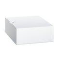 Realistic Cardboard Box. Square shape. Vector