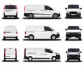 Set of cargo vans. Royalty Free Stock Photo