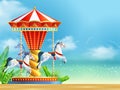 Realistic Carousel Background Royalty Free Stock Photo