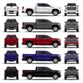 Realistic cars set. truck