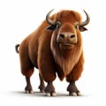 Realistic Cartoon Buffalo 3d Pixar Bison In Uhd