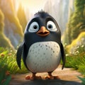 Realistic Cartoon Penguin Character: Forest Erik From Happy Feet