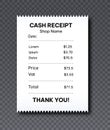 Realistic cash receipt