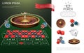 Realistic Casino Colorful Concept