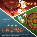 Realistic Casino Colorful Concept