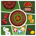 Realistic Casino Elements Composition Royalty Free Stock Photo