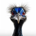 Realistic Cassowary Illustration In Pixar Style On White Background In 8k Uhd Royalty Free Stock Photo