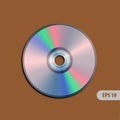 Realistic cd or dvd compact disk close up Royalty Free Stock Photo