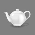 Realistic ceramic ware. Kettle for making tea, coffee, sweet drinks.