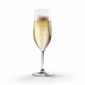 Realistic Champagne Flute On White Background Royalty Free Stock Photo