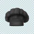 Realistic chef hat isolated on transparent background. illustration