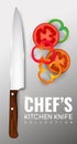 Realistic Chef Knife Poster