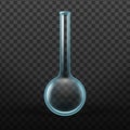 Realistic Chemistry Glass Volumetric Flask Vector