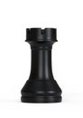 Realistic Chess Black Rook Gaming Figure for Strategic Business Game or Hobby Leisure Royalty Free Stock Photo