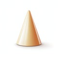 Realistic Chiaroscuro Lighting Orange Cone On White Background