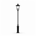 Realistic Chiaroscuro Street Lamp Vector On White Background