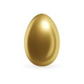 Realistic chicken golden easter egg. Isolated vector illustration. Royalty Free Stock Photo