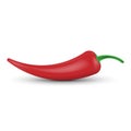 Realistic chili peppers isolated on a twhite background. Vector illustration.