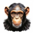 Realistic Chimpanzee Head Illustration In 8k Uhd Resolution