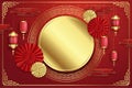 realistic chinese new year background vector design illustration