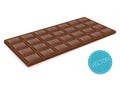 Realistic chocolate bar perspective