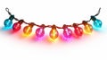 Realistic Christmas Lights Isolated Design Elements AI Generated Royalty Free Stock Photo