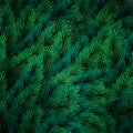 Realistic Christmas tree branches. Festive Xmas background of green branch of pine. Royalty Free Stock Photo