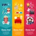 Realistic cinema movie poster template