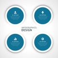 Realistic circle geometric shape in white frame infographics scheme design 3d template vector