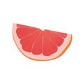 Realistic citrus image. Red oranges fruits isolated on white background. Grapefruit Royalty Free Stock Photo