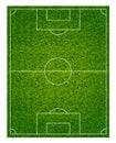 Realistic classic football field with two-tone green coating Royalty Free Stock Photo