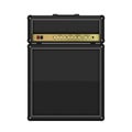 Realistic classic guitar amplifier head and cabinet, vector