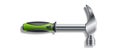 Vector realistic claw hammer, 3d repairing tool