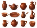 Realistic Clay Kitchenware Set