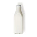 Realistic Clear Milk Bottle Isolated On White
