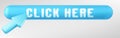 Realistic click here button with 3D cursor arrow Royalty Free Stock Photo