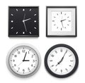 Realistic clock for wall interior, clock face collection