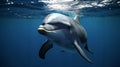 realistic close-up illustration of a dolphin