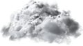 Realistic cloud isolated on white background, Smoke