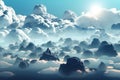 Realistic cloudy atmosphere, nature, clouds and skies