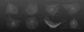 Realistic Cobweb Icon Set