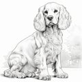 Realistic Cocker Spaniel Animal Coloring Pages With Unique Character Design