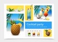 Realistic Cocktail Party Concept