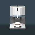 Realistic coffee maker with white cups on a white background. Vector illustration Royalty Free Stock Photo