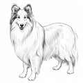 Realistic Collie Dog Coloring Pages