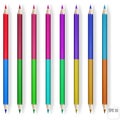 Realistic color pencils on white background. Royalty Free Stock Photo