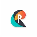 Realistic Color Scheme Logo For Letter P: Rayonism, Rollerwave, And More Royalty Free Stock Photo