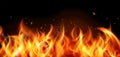 Realistic Colored Flame Fire Concept Royalty Free Stock Photo